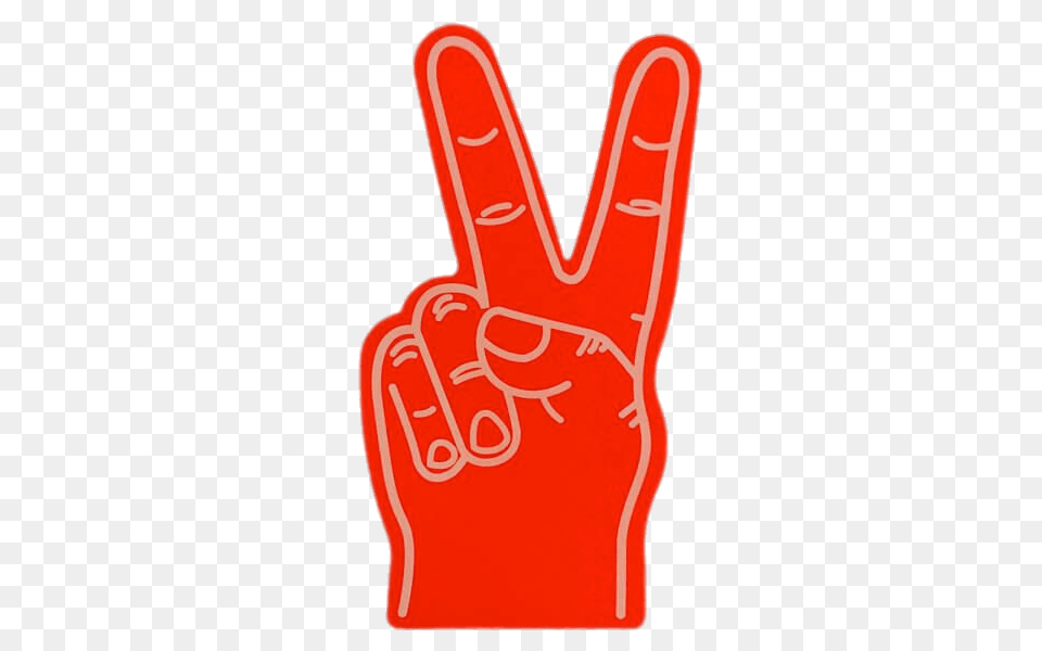 Red Foam Hand Peace, Body Part, Person, Food, Ketchup Free Png