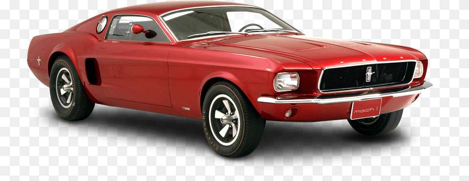 Red Ford Mustang Mach Car 1968 Mach 1 Mustang, Vehicle, Coupe, Transportation, Sports Car Png Image