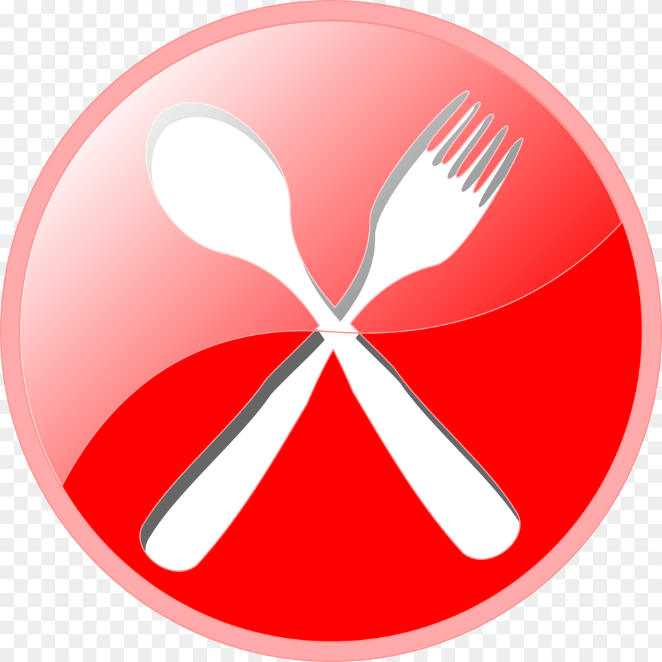 Red Fork And Knife Logo Sendok Dan Garpu, Cutlery, Disk Free Png