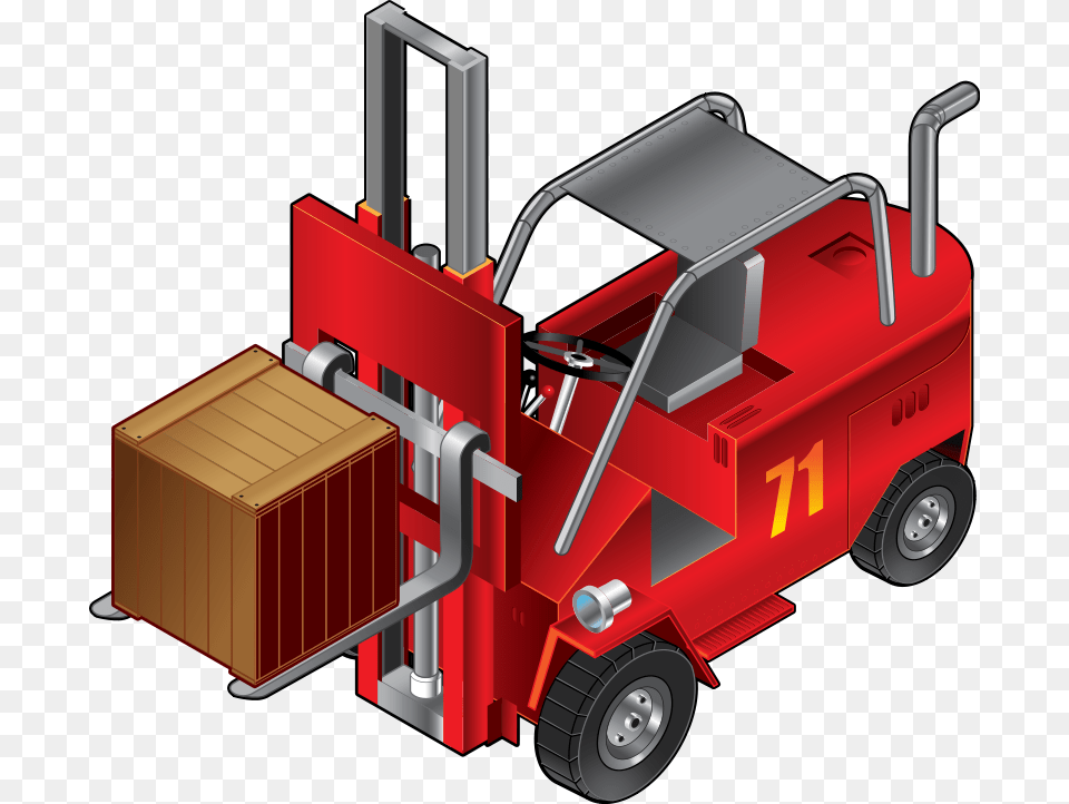 Red Forklift Clip Art, Bulldozer, Machine, Transportation, Vehicle Free Png Download