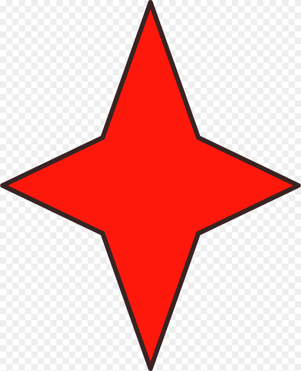 Red Four Pointed Star Clipart, Star Symbol, Symbol, Cross Png