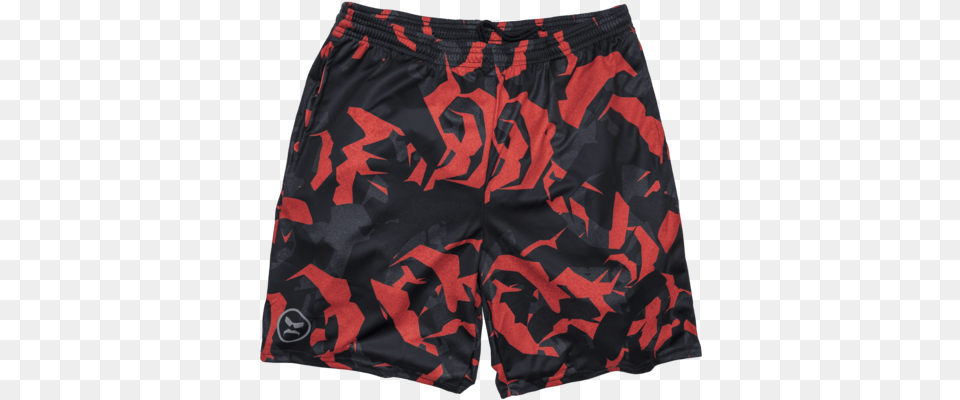 Red Fracture Shorts All Over By Drdisrespect Design Humans Board Short, Clothing, Swimming Trunks, Blouse Png Image