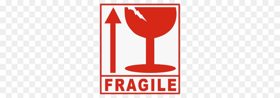 Red Fragile Sign, Symbol, Logo Png Image