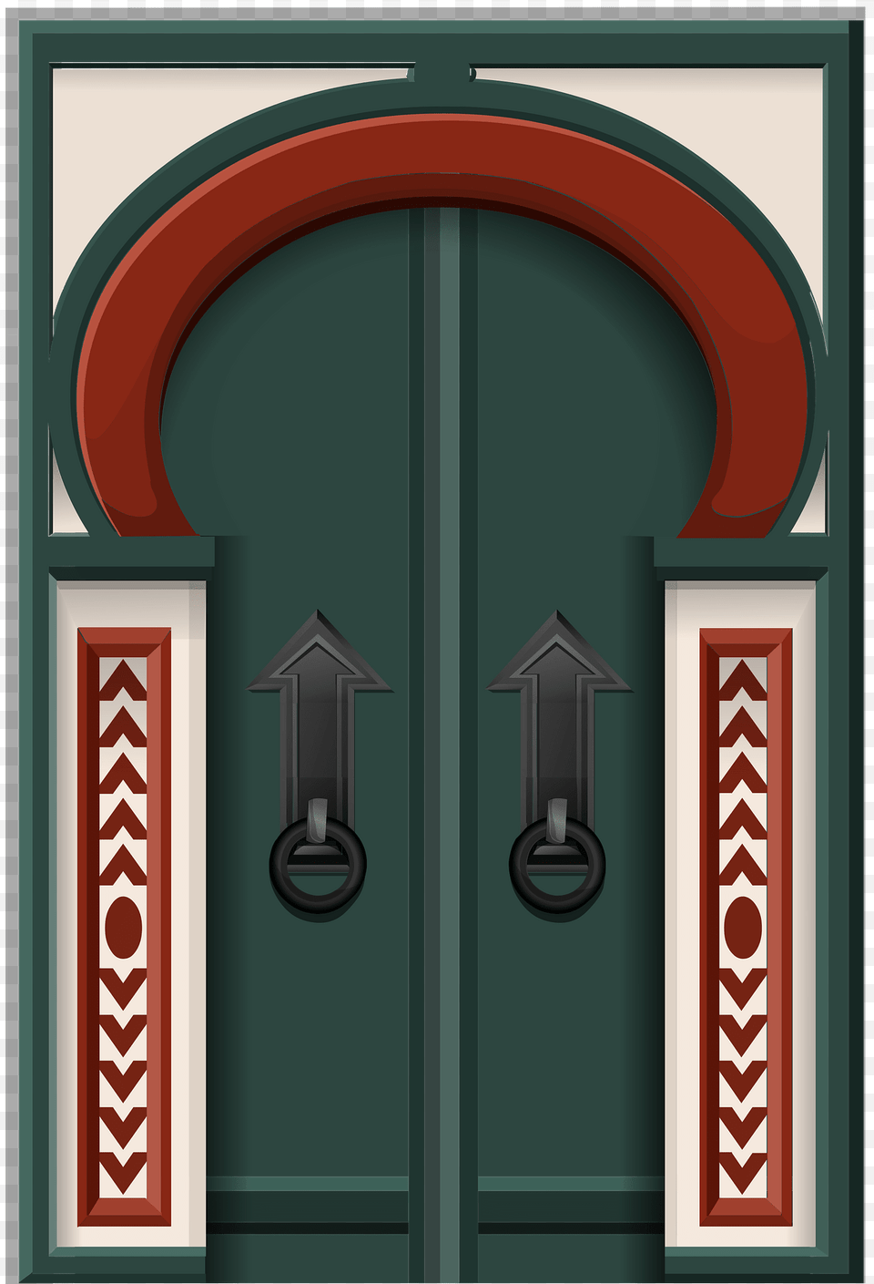 Red Frame Mexican Door Clipart, Arch, Architecture, Gate Png Image