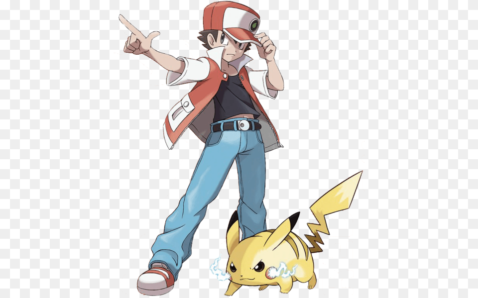 Red From Pokemon Or Izuku Midoriya Yandere Pokemon X Reader, Book, Comics, Publication, Person Png