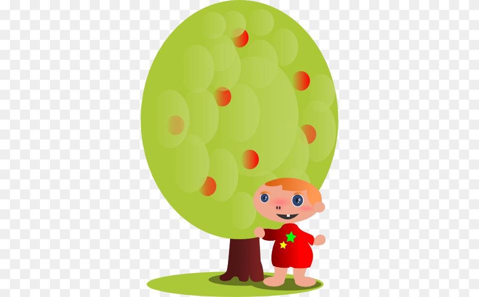 Red Fruit Tree With A Baby Clip Art Vector, Balloon, Person, Face, Head Free Transparent Png