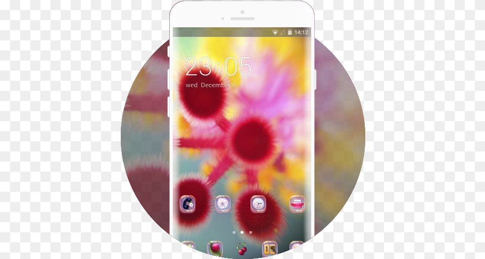 Red Furry Flower Android Theme U2013 U Launcher 3d Ban Sm, Electronics, Phone, Mobile Phone Free Png Download