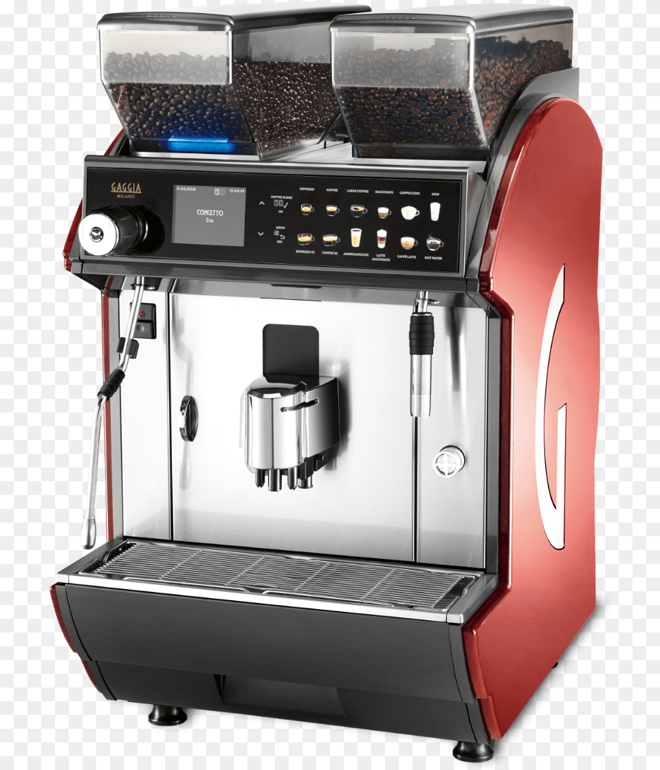 Red Gaggia Concetto Evo Cappuccino, Cup, Appliance, Device, Electrical Device Png