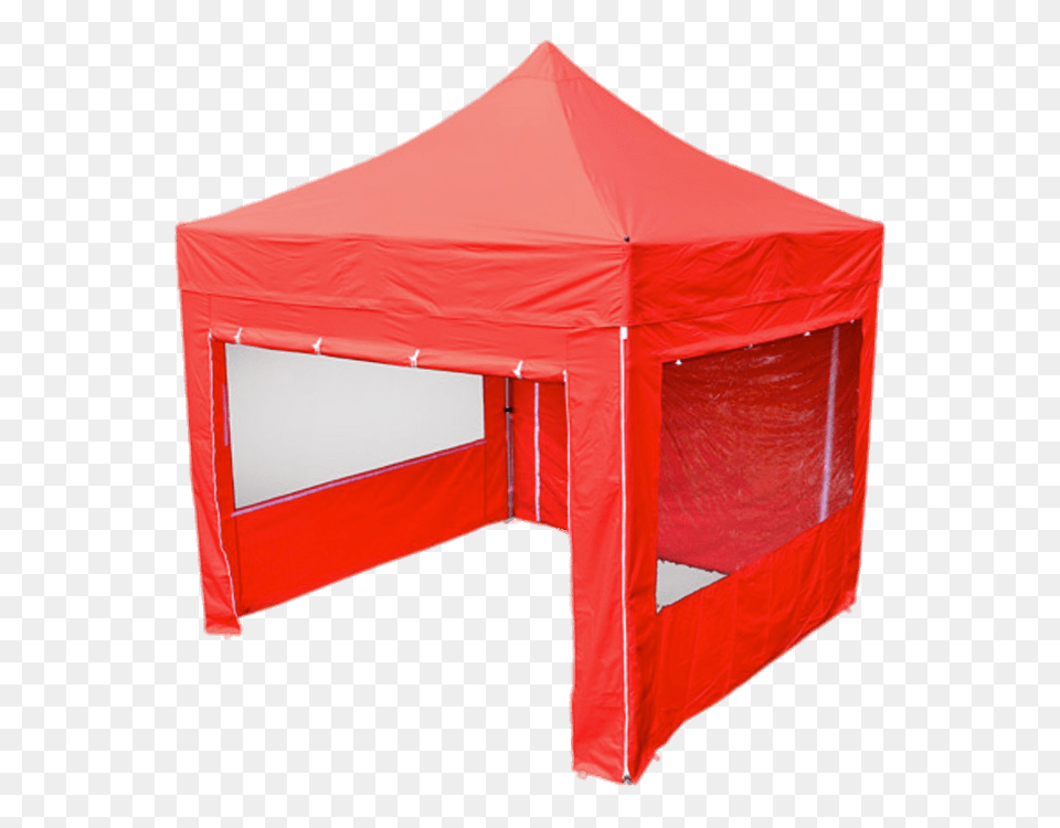 Red Garden Canopy With Windows Transparent, Tent Png Image