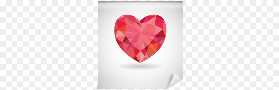 Red Geometric Heart Icon Valentines Day Background Heart Png