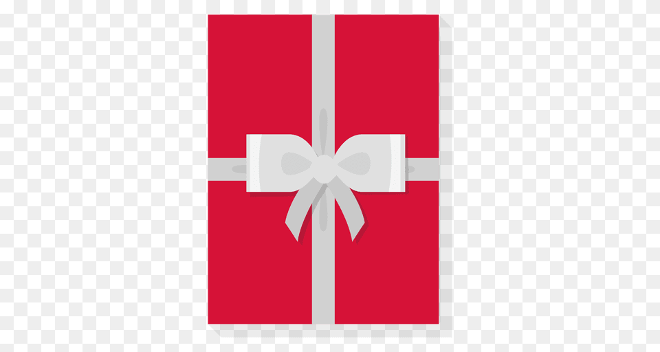 Red Gift Box Silver Bow Icon Free Png Download