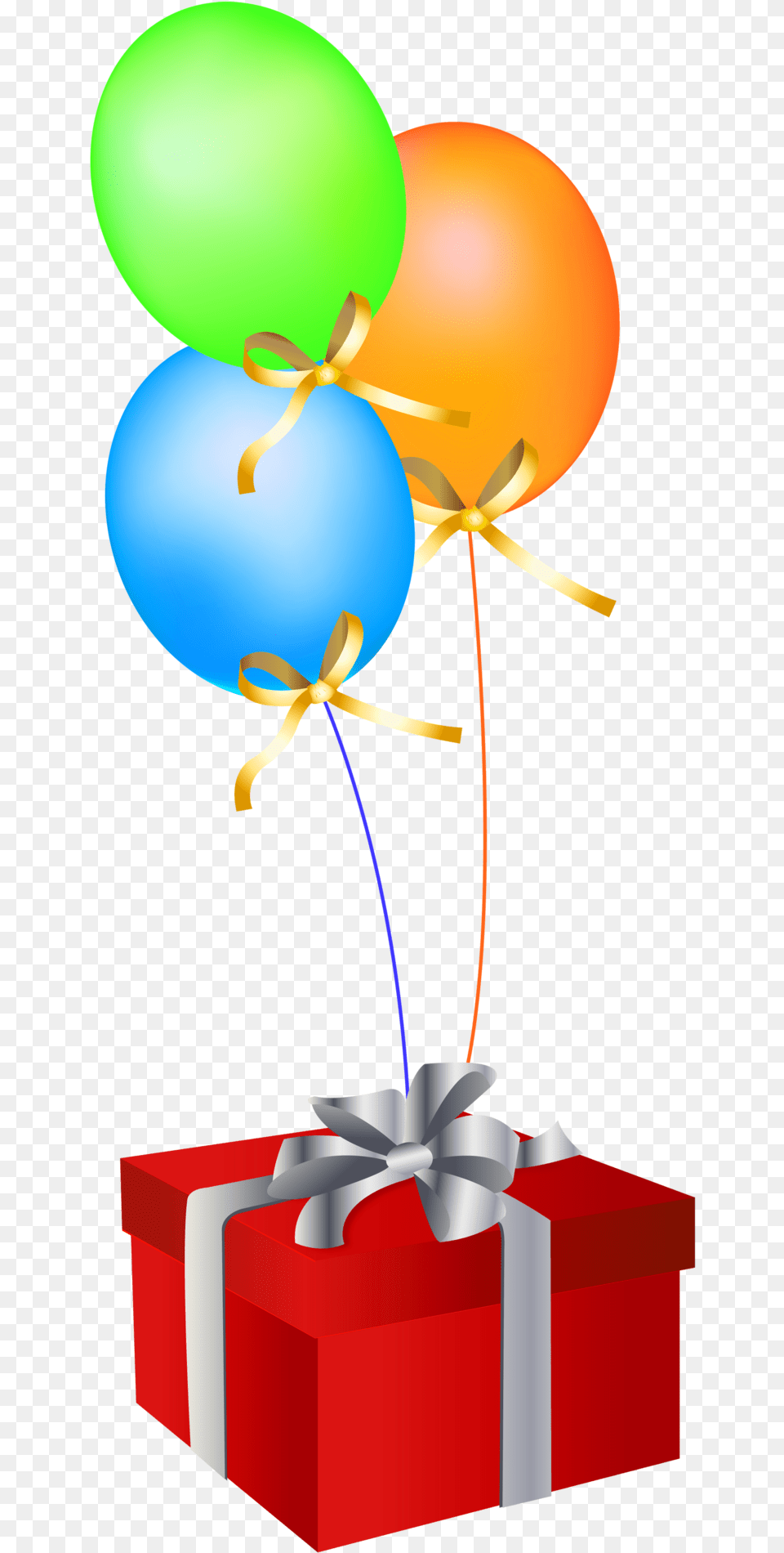 Red Gift Box With Balloons Images Transparent Gift Box And Balloon Png Image