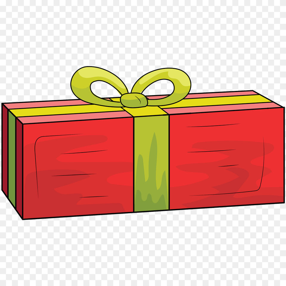 Red Gift Box With Green Ribbon Clipart, Dynamite, Weapon Free Png Download