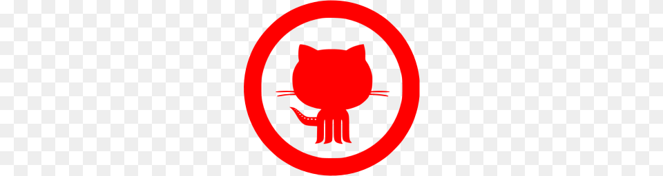 Red Github Icon, Logo, Maroon Free Png
