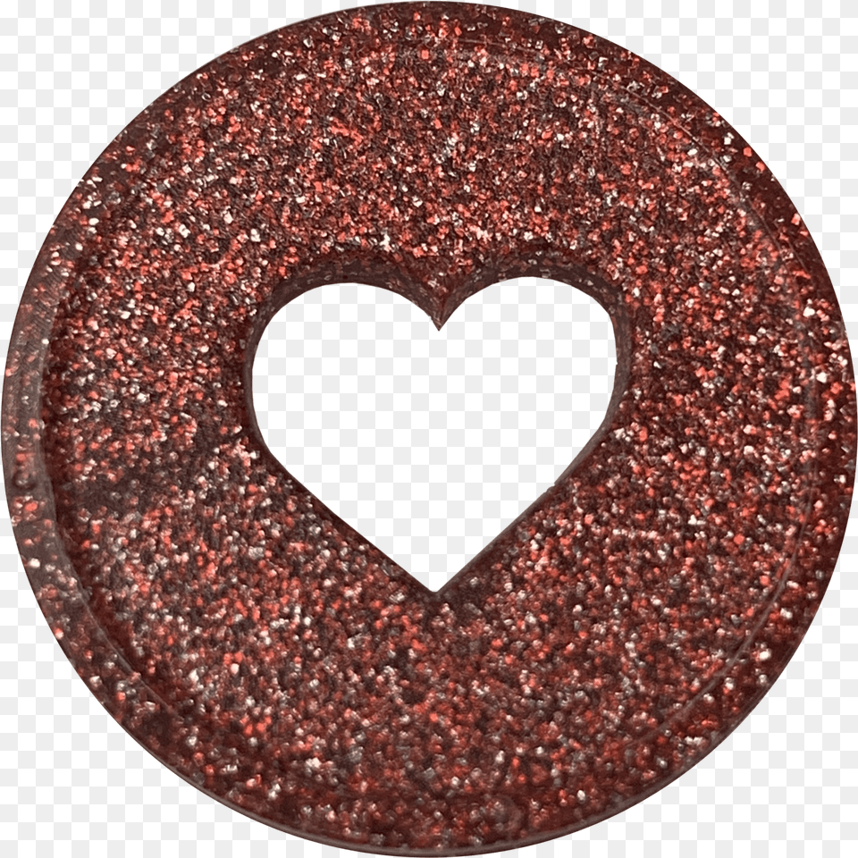 Red Glitter Heart Tokens Bag Of 100 Heart, Disk, Symbol Free Png