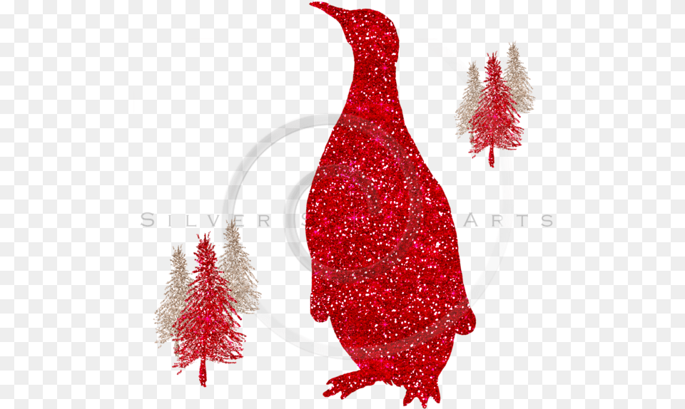 Red Glitter Image With Christmas Ornament, Animal, Bird Free Png