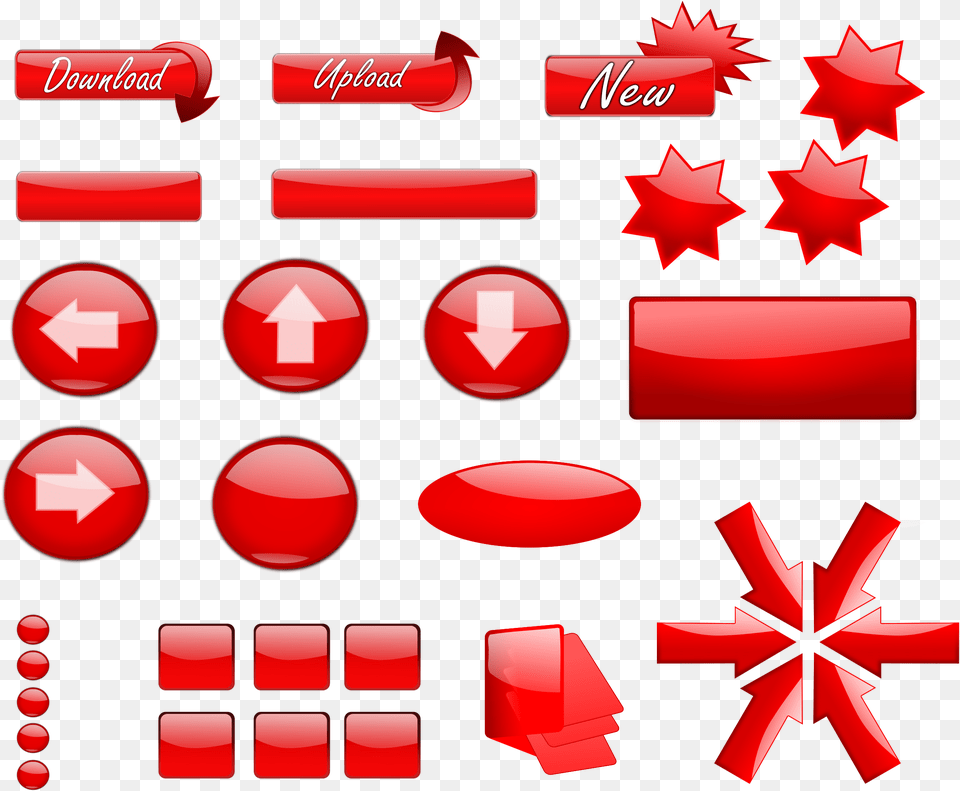 Red Glossy Buttons Clip Arts Red Buttons, Dynamite, Weapon Free Png