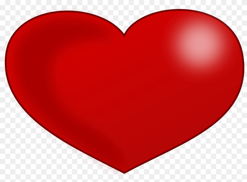 Red Glossy Valentine Heart Clipart Png