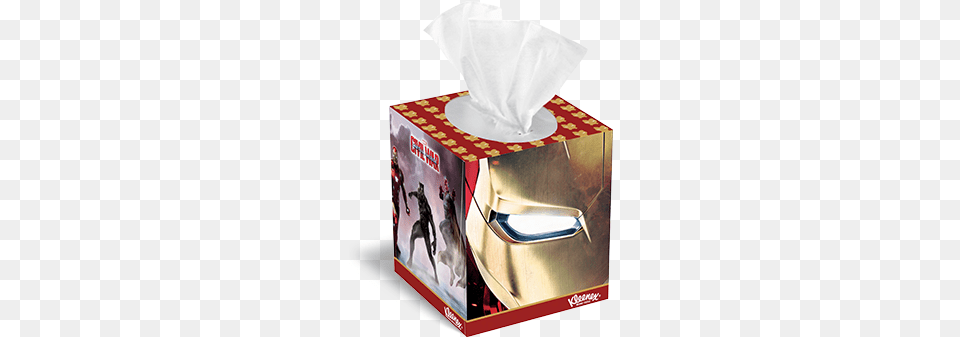 Red Gold Kleenex Iron Man Upright 80 Count Box Design Captain America Civil War Tissues, Paper, Towel, Paper Towel, Tissue Png Image