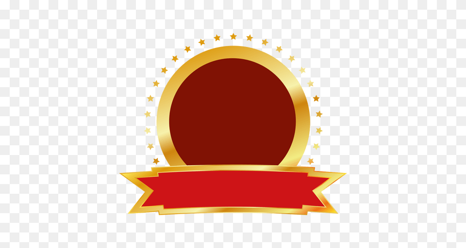 Red Gold Round Badge Png