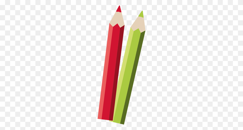 Red Green Color Pencils, Pencil Png