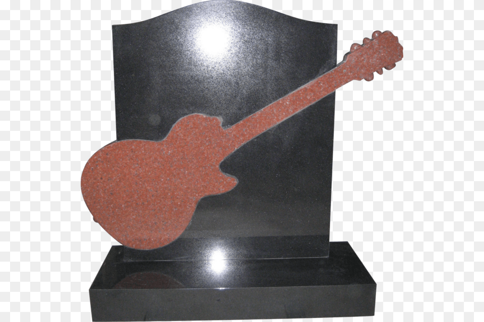 Red Guitar Tombstone Granite Plaques Headstone, Musical Instrument, Blade, Dagger, Knife Png