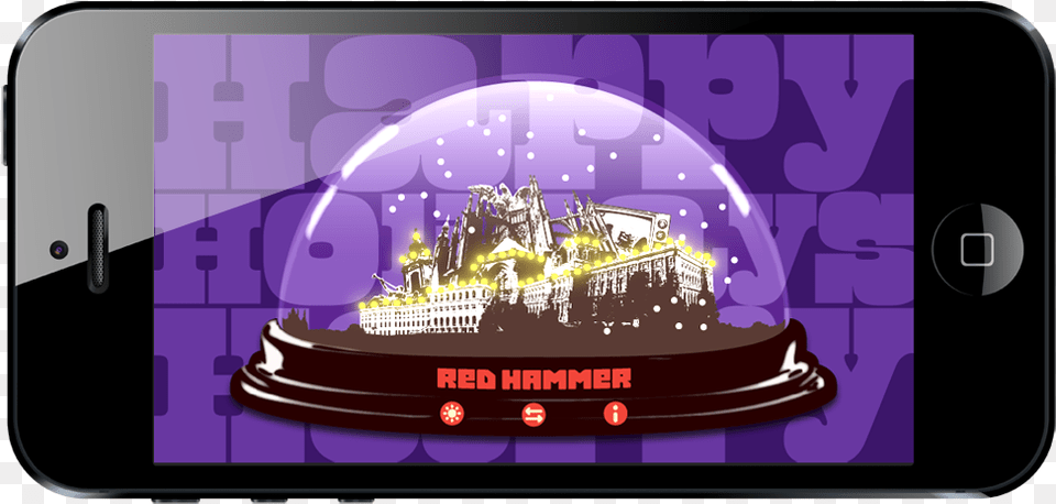 Red H Snowglobe Night, Electronics, Phone, Mobile Phone, Computer Hardware Png Image