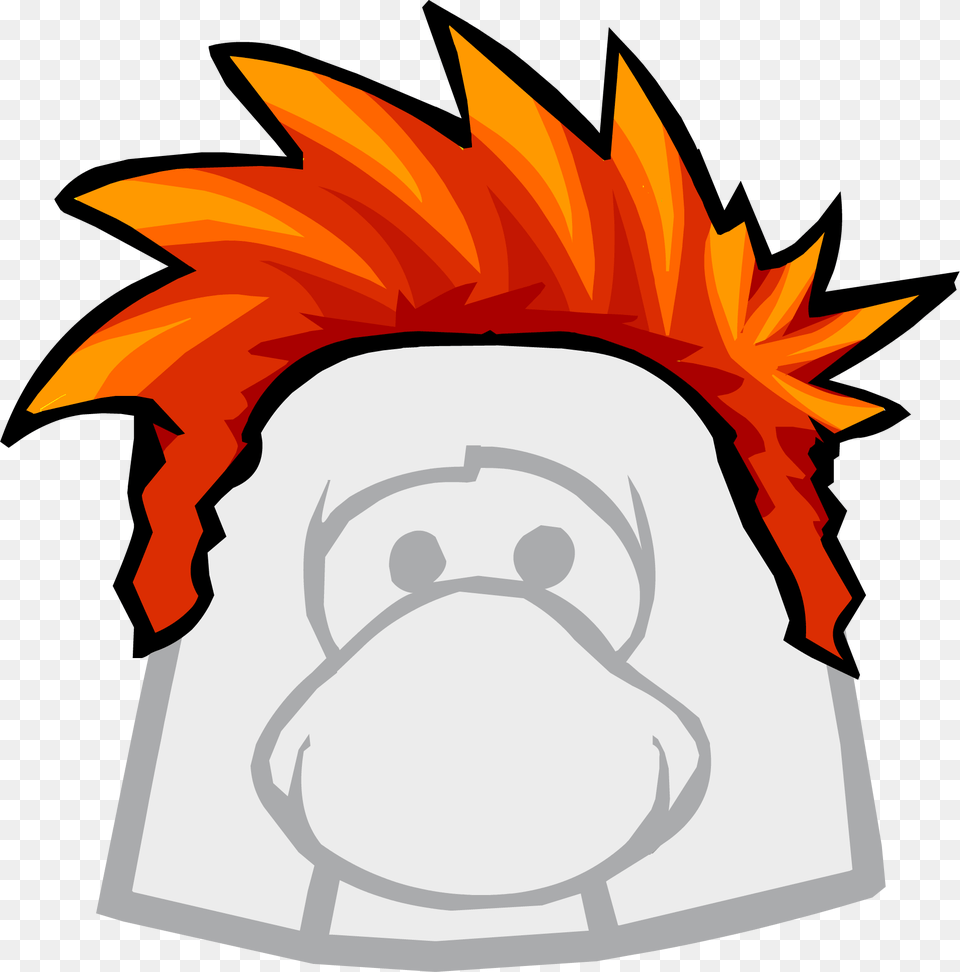 Red Hair Clipart Club Penguin, Animal, Beak, Bird Free Png Download