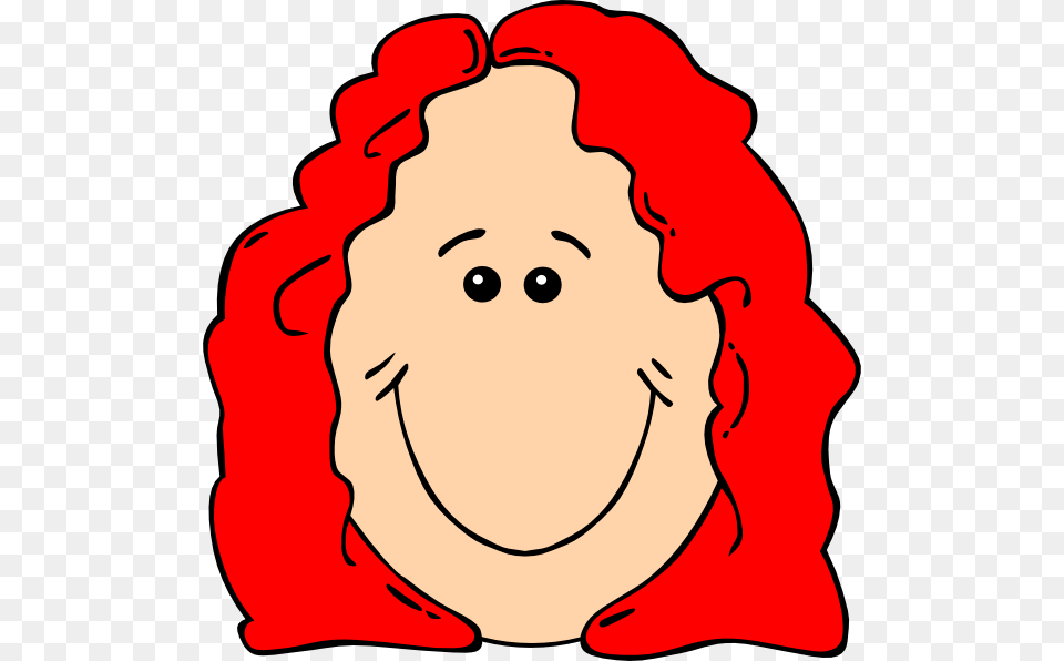 Red Hair Female Cartoon Face Clip Arts Download, Baby, Person, Head Free Png
