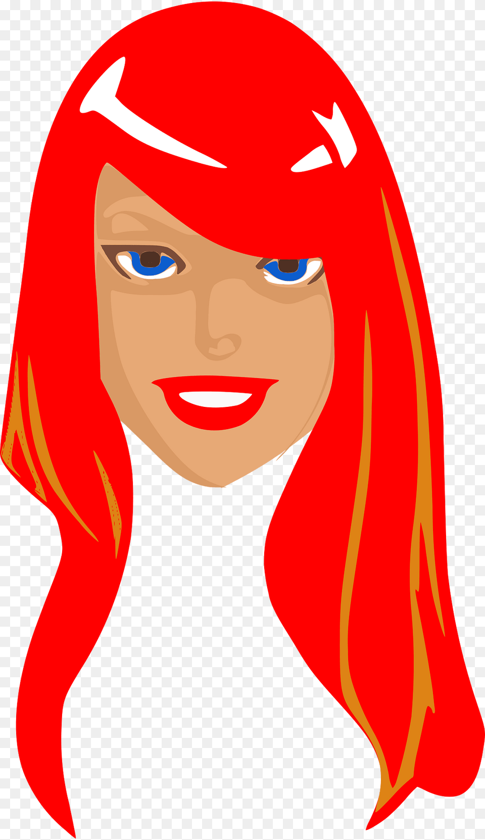 Red Hair Head Clipart, Adult, Elf, Female, Person Png Image