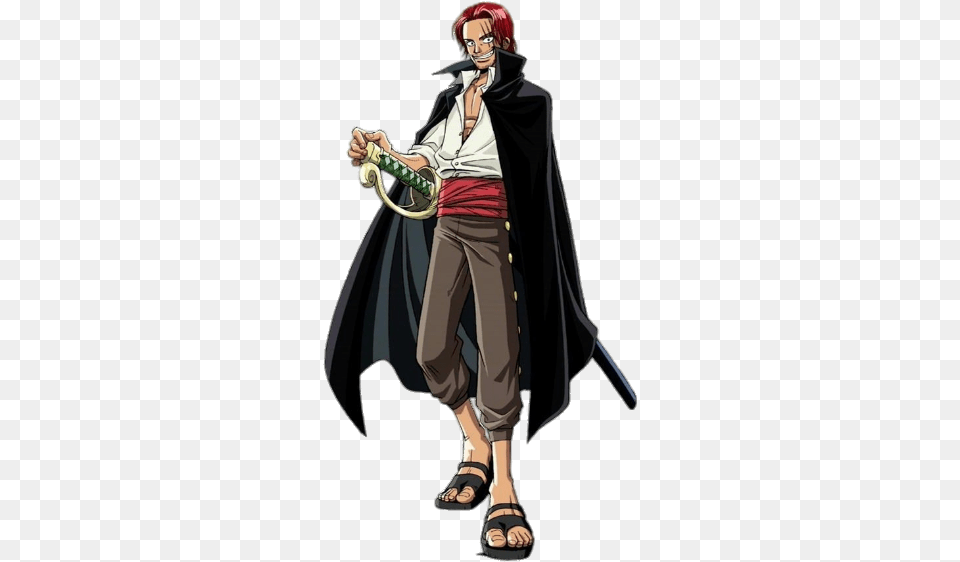 Red Hair Shanks One Piece Manga Transparent, Fashion, Book, Comics, Publication Png