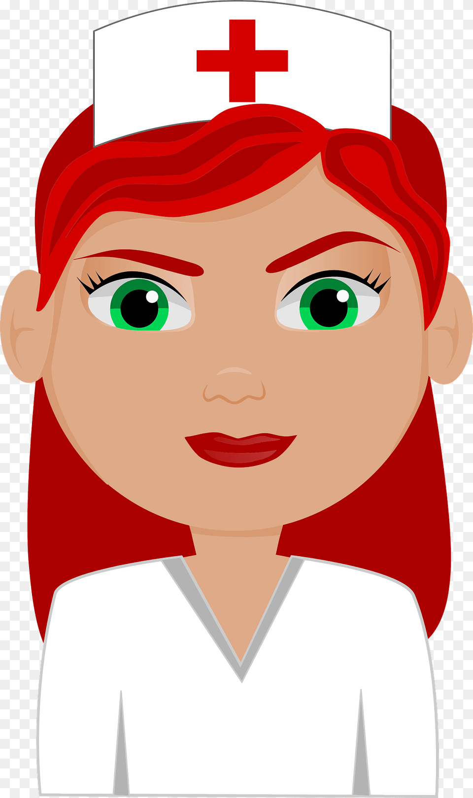 Red Haired Nurse Avatar Clipart, Logo, Face, Portrait, Photography Png Image