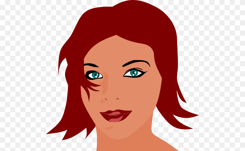 Red Haired Woman Cartoon, Adult, Face, Female, Head Png Image