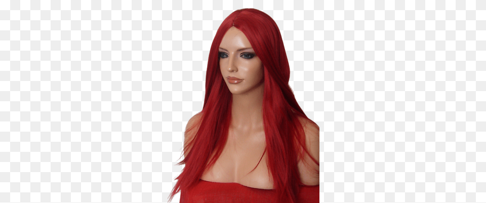 Red Halloween Costume Womens Long Poker Straight Devil Party Wig O 15 Ebay For Adult, Female, Person, Woman, Hair Free Png