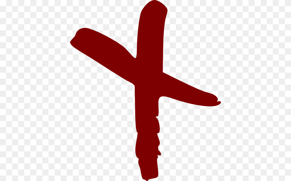 Red Hand Drawn Cross Clip Art, Symbol Png