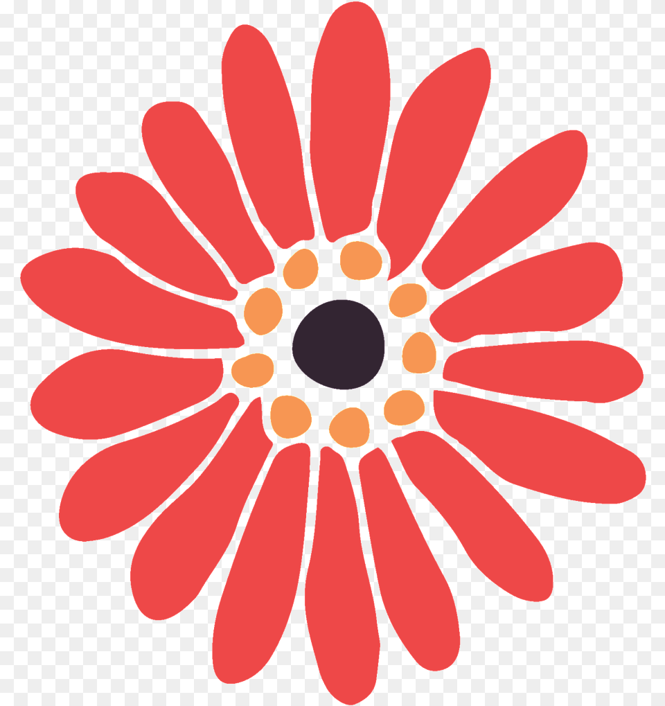 Red Hand Painted Flowers Decorative Vector Graphics, Daisy, Flower, Petal, Plant Free Png