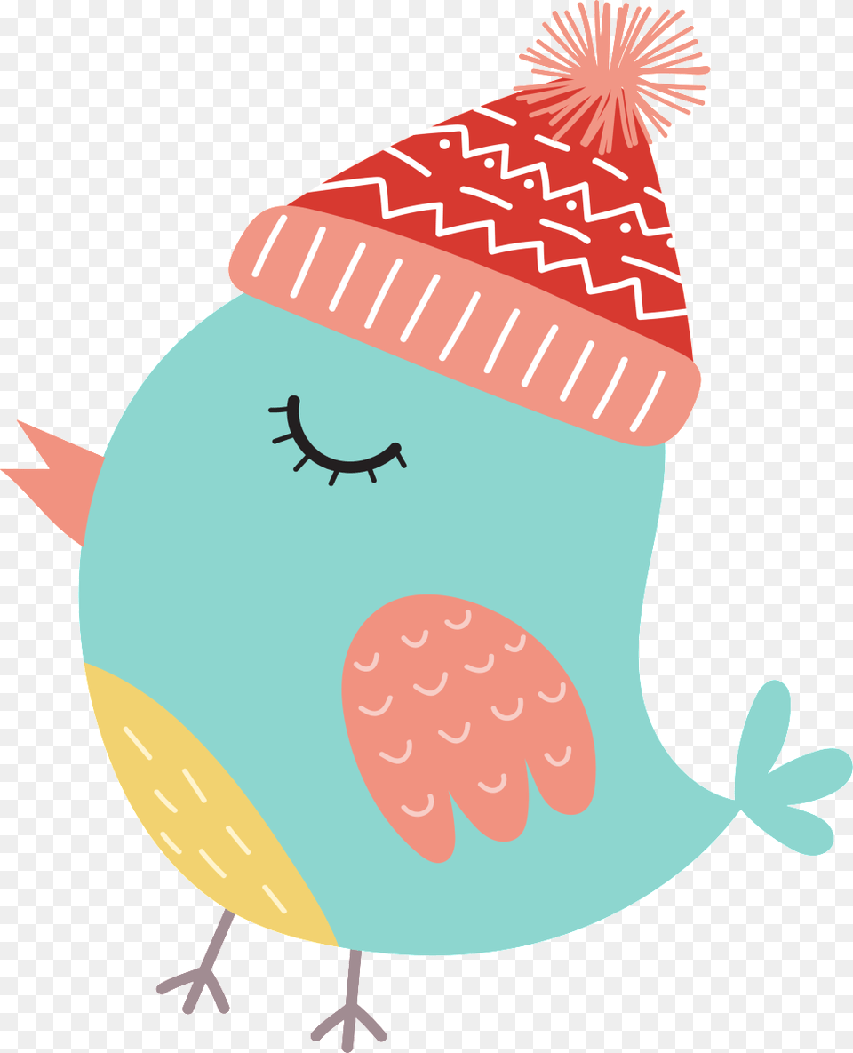 Red Hat Chick Christmas Cartoon Transparent Christmas Day, Clothing, Vegetable, Produce, Plant Png