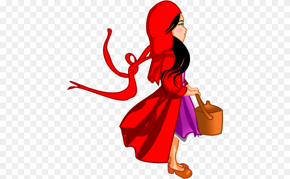 Red Hat Girl 555px Little Red Riding Hood Gif, Clothing, Dress, Adult, Person Free Png