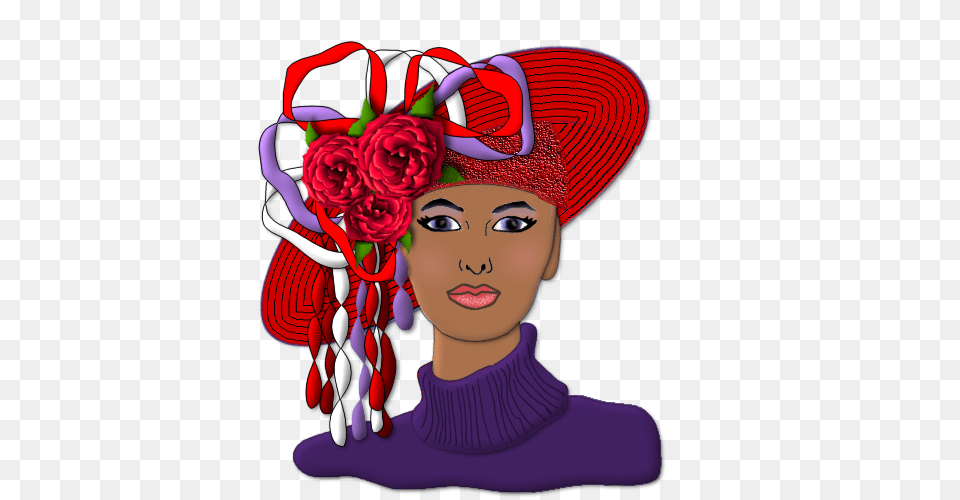 Red Hat Society Clip Art Red Hat Ladies Red Hat Ideas, Clothing, Person, Head, Photography Free Png