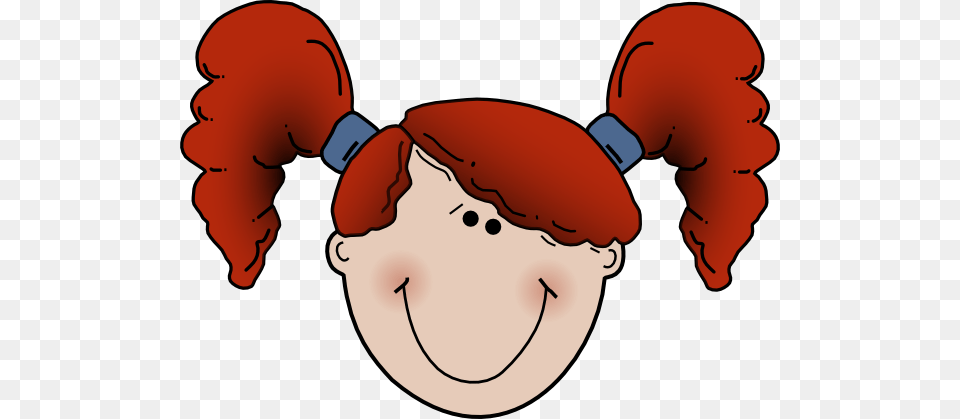 Red Head Girl Cartoon Clip Art, Baby, Person, Face Free Png Download