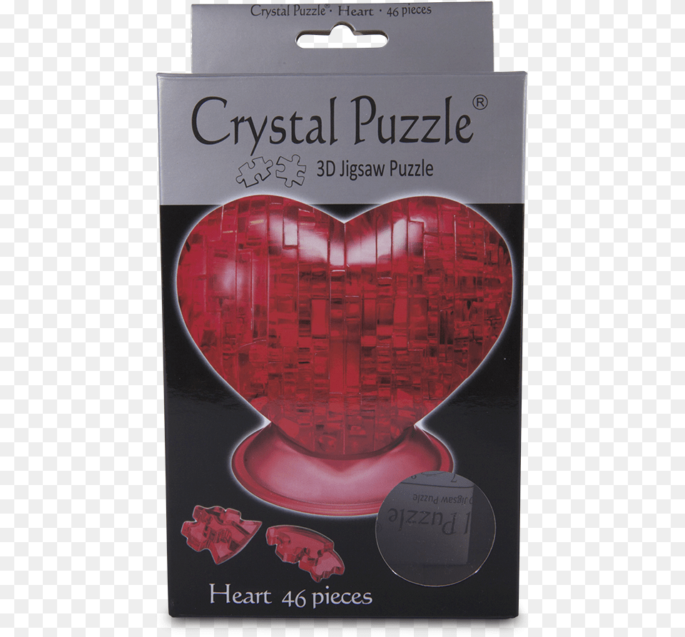 Red Heart 3d Crystal Jigsaw Puzzle 46 Pieces Fun Activity Jigsaw Puzzle, Book, Publication, Advertisement, Poster Png Image