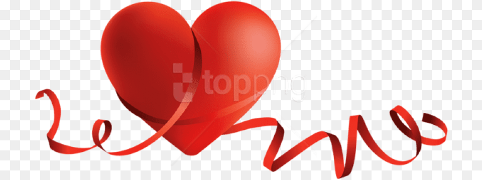 Red Heart Background Image Transparent Valentine Clip Art, Balloon Free Png
