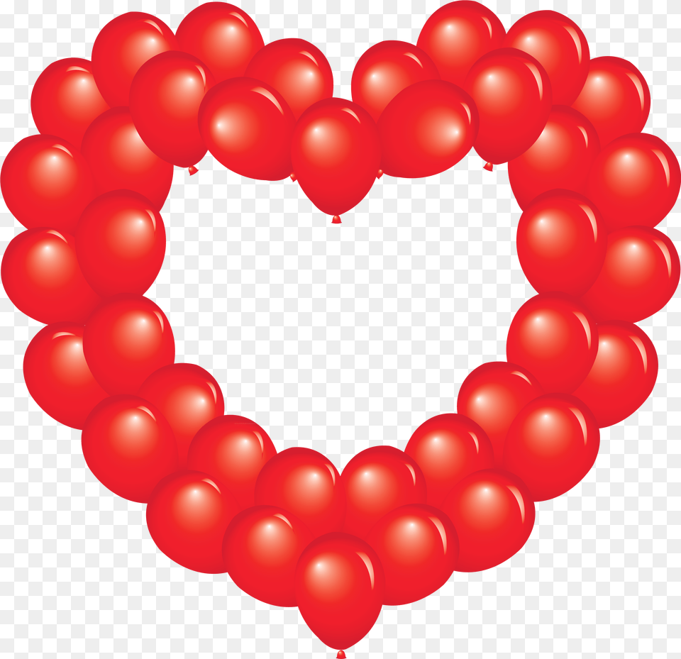 Red Heart Balloon Clipart Transparent Birthday Red Balloons Png