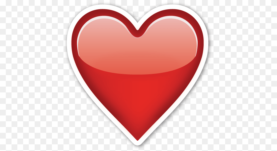 Red Heart Emoji White Border Free Png Download