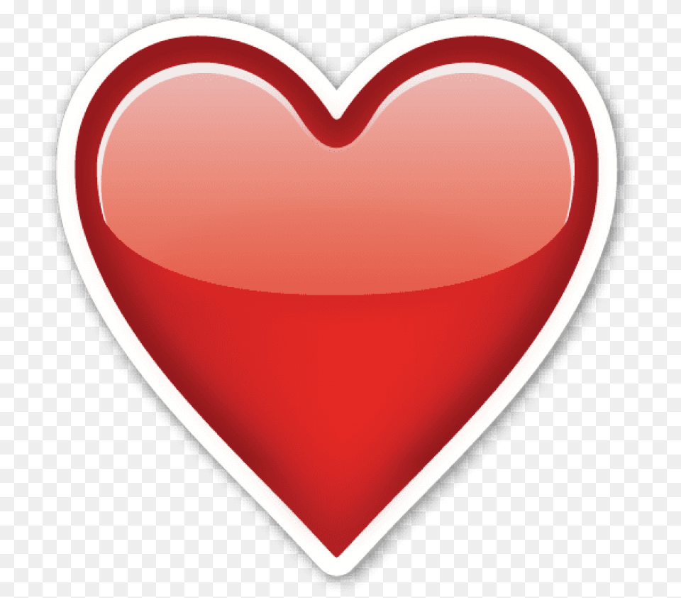 Red Heart Emoji White Border Free Png