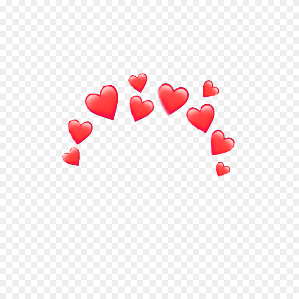 Red Heart Heartcrown Crown Emoji Iphone Random, Flower, Petal, Plant Free Png Download