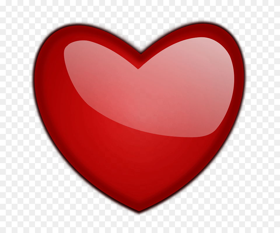 Red Heart In White Background Clipart Gloss Heart, Disk Free Transparent Png