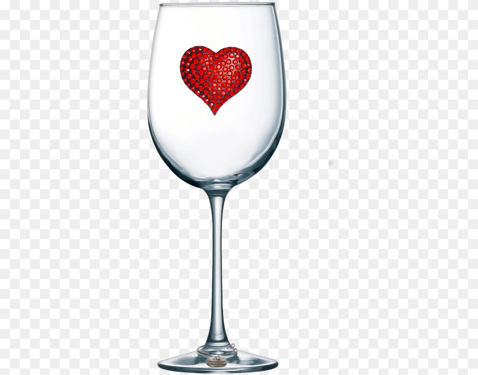 Red Heart Jeweled Stemmed Wine Glass Arc International Luminarc Cachet White Wine Glass, Alcohol, Beverage, Liquor, Wine Glass Free Transparent Png