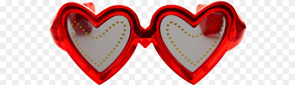 Red Heart Light Up Glasses Heart, Food, Ketchup Free Transparent Png