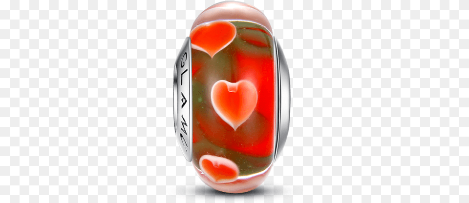 Red Heart Love Murano Glass Bead Heart, Food, Ketchup, Accessories, Jewelry Free Png Download